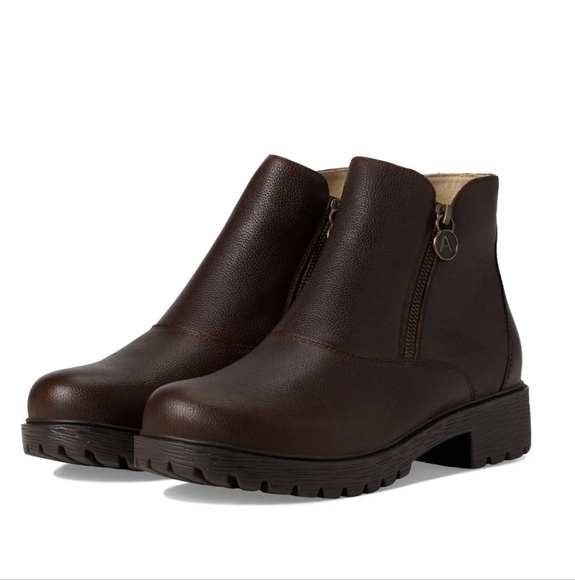 Alegria Women's Rorie Java Leather Ankle Bootie w/ Double Zipper - Size 9 / 39 - Picture 1 of 15